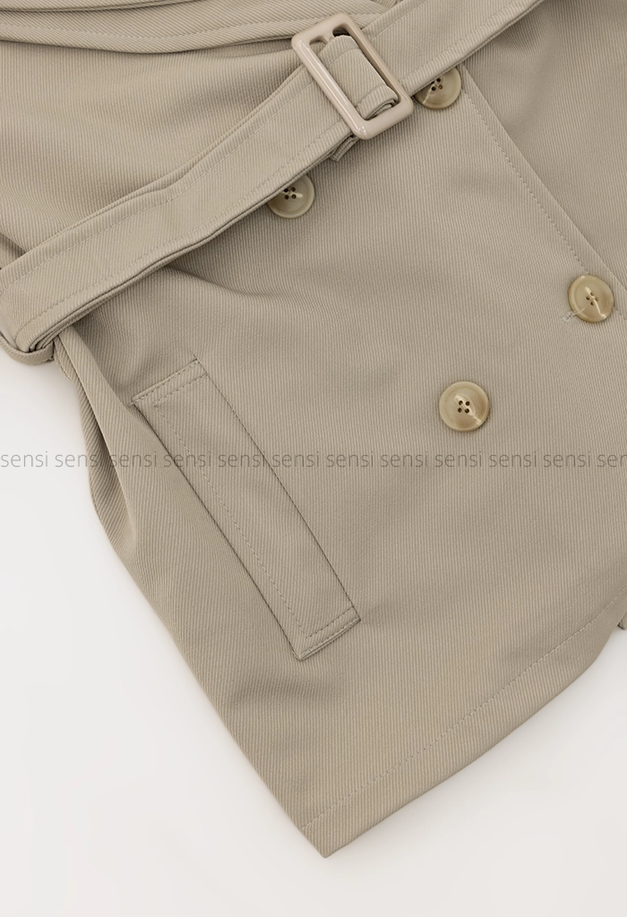 ترنچ کت کتان آستر دار @@کد1004362